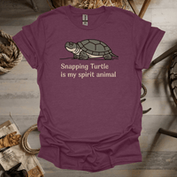 Snapping Turtle Is My Spirit Animal (Adult Unisex Tee) Heather Maroon / S