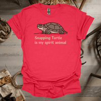 Snapping Turtle Is My Spirit Animal (Adult Unisex Tee) Heather Red / S