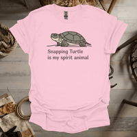 Snapping Turtle Is My Spirit Animal (Adult Unisex Tee) Light Pink / S