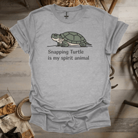 Snapping Turtle Is My Spirit Animal (Adult Unisex Tee) Sport Grey / S