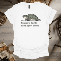 Snapping Turtle Is My Spirit Animal (Adult Unisex Tee) White / S