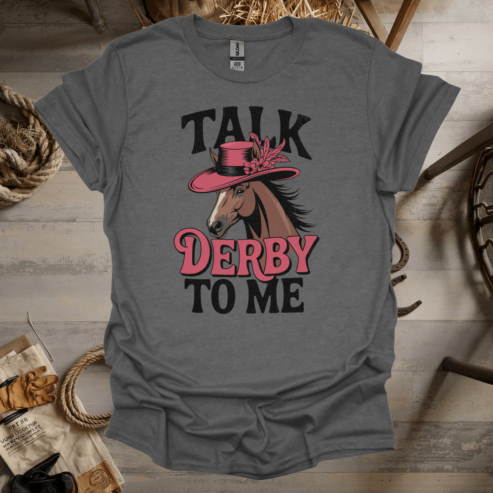 Talk Derby To Me (Adult Unisex Tee) Graphite Heather / S