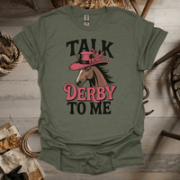 Talk Derby To Me (Adult Unisex Tee) Heather Military Green / S
