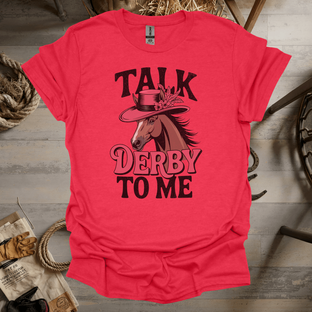 Talk Derby To Me (Adult Unisex Tee) Heather Red / S