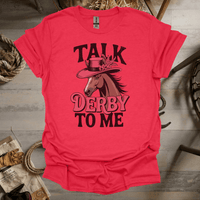 Talk Derby To Me (Adult Unisex Tee) Heather Red / S