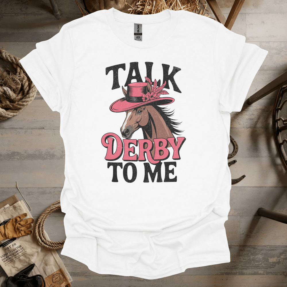 Talk Derby To Me (Adult Unisex Tee) White / S